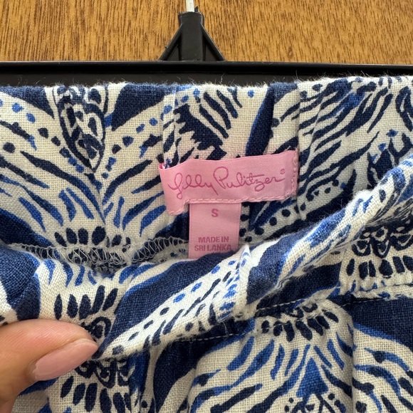 Lilly Pulitzer Bal Harbour Wide Leg Linen Palazzo Pants A Mermaids Tail print. - Picture 2 of 4